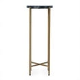 thumbnail image 3 of Butler Specialty Company Nigella Marble and Cross Legs Side Table - Green Marble, 3 of 5