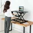 thumbnail image 4 of Gymax Sit to Stand Desk 32'' Standing Desk Converter Height Adjustable Black, 4 of 10