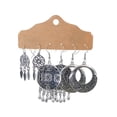 thumbnail image 1 of Pendientes de mujer Sonducket étnicos decorativos colgantes de gotas 3 pares, 1 of 6