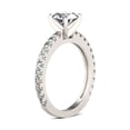 thumbnail image 4 of Oryn Jewelry 14K White Gold Plated Oval Cut Moissanite Band - 2 Ct White Moissanite Ring for Women - Multi-Stone Engagement Ring - Solitaire Accent Band, 4 of 6