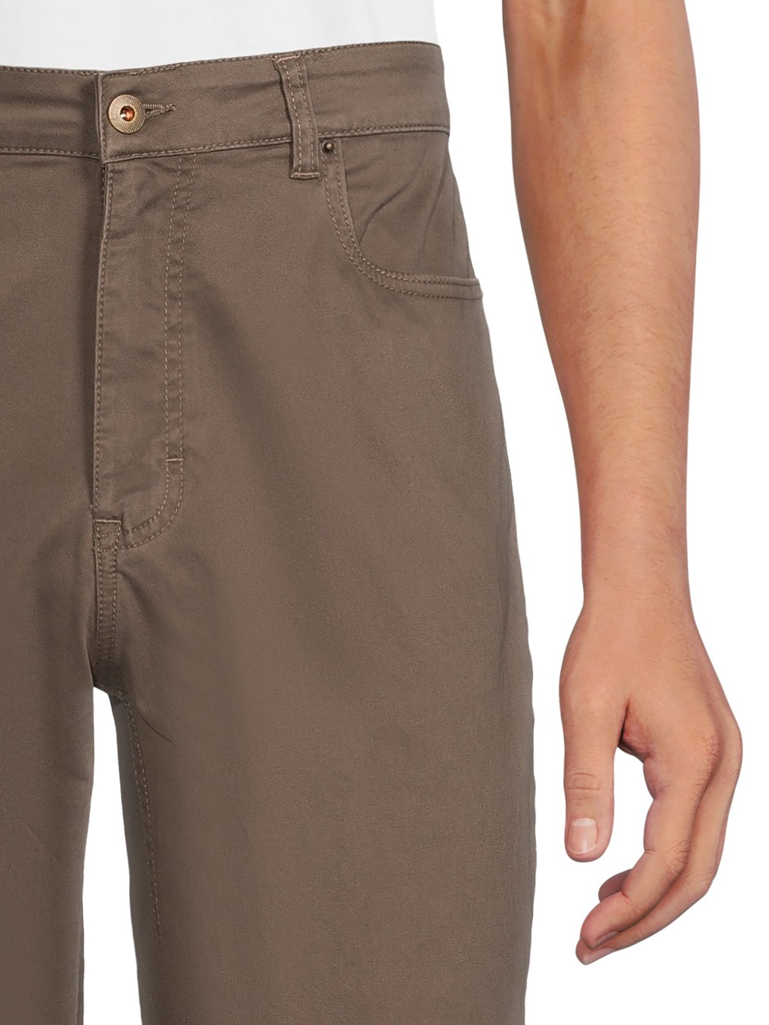 George Men’s and Big Men’s Premium 5 Pocket Garment Washed Pants, Sizes 29-44
