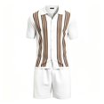 thumbnail image 2 of EliteGoogv Mens Outfit Set Casual Button Down Shirt And Shorts Two Piece Suit For Men Summer Beach Vacation Matching Set White M, 2 of 8