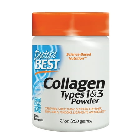 Doctor's Best Collagen Types 1 and 3, Non-GMO, Gluten Free, Soy Free, Supports Hair, Skin, Nails, Tendons and Bones, 200 (Best Powder For Aging Skin)