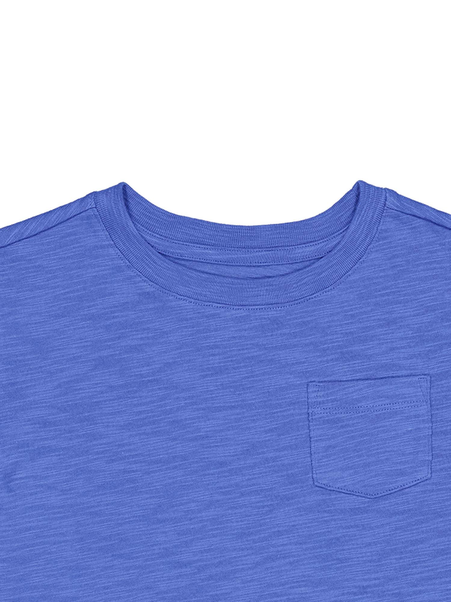 Wonder Nation Short Sleeve Boxy Pocket Tee, Size 4-18 & Plus