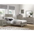 thumbnail image 5 of JERFIT Queen Size Bed Frame, Weathered Gray Wood Platform Bed with Headboard and Footboard, Rustic Farmhouse Bedroom Furniture, 5 of 6