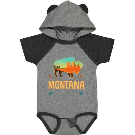 

Inktastic Montana Gift Buffalo Silhouette Gift Baby Boy or Baby Girl Bodysuit