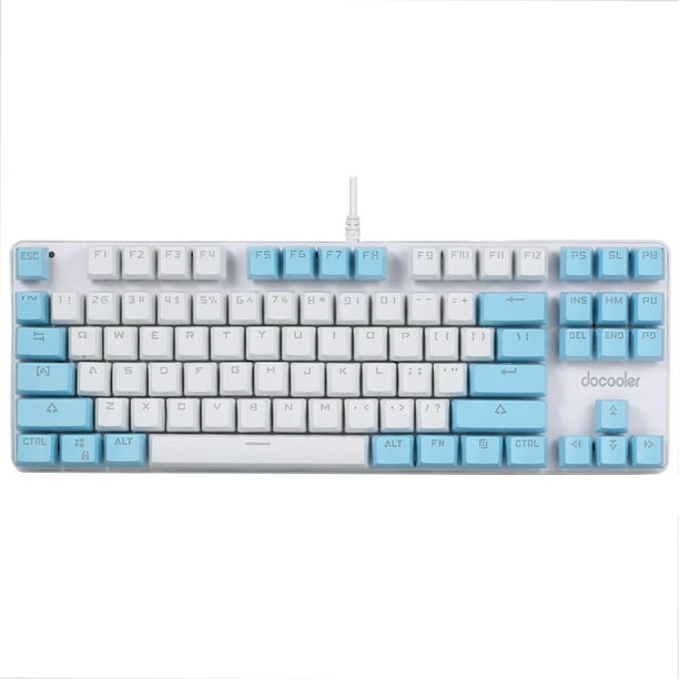 Wired Gaming Keyboard, docooler 87Keys Mixed Light Mechanical Keyboard