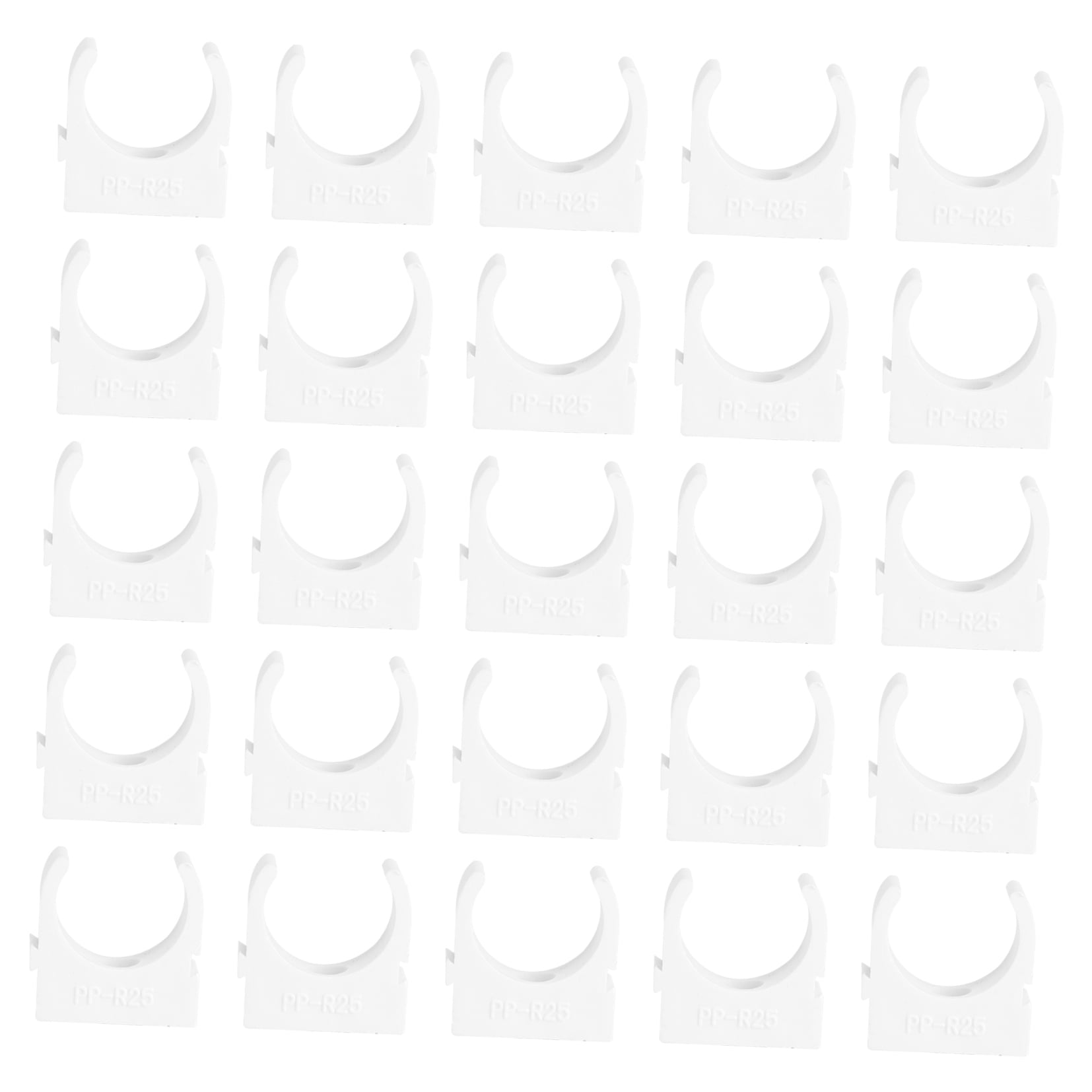 FRCOLOR  50 Pcs U-shaped Pipe Clamp Coupler Clamps Heavy Duty Fasten White