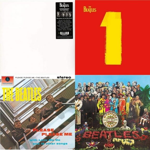 Beatles (The White Album) (2 LP) & 1 (2015 Reissue) & Please Please Me & Sgt. Pepper's Lonely Hearts Club Band (2017 Stereo Mix/180G/Original Stencils)