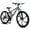 Gray, variant on 26 Inch Full Suspension Mountain Bike for Men, 21 Speed Mountain Bicycle with Dual Disc Brakes, High-Carbon Steel Frame Outdoor MTB Bike for Men Adult, Black
