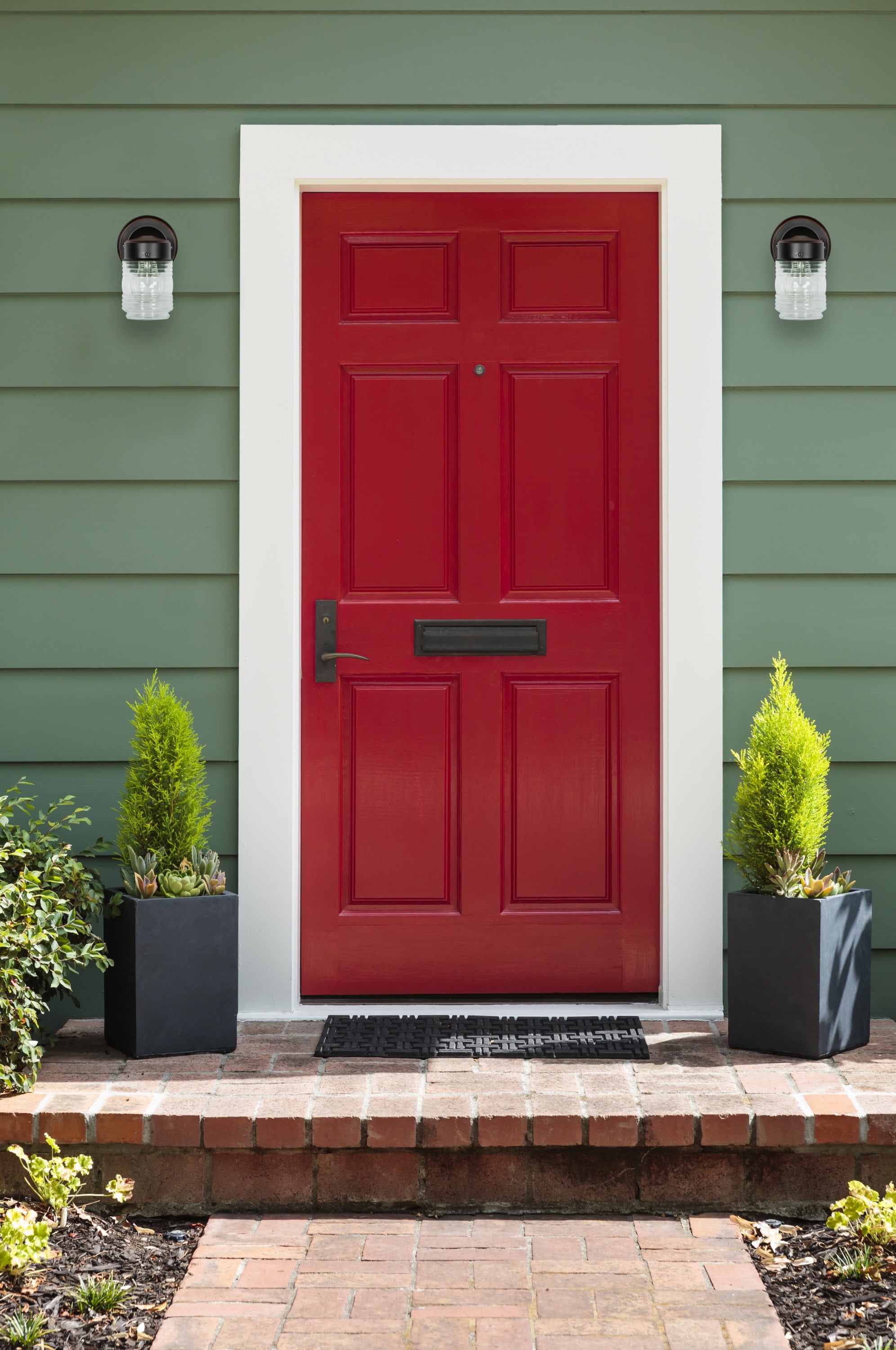 Design House 2-Pack Jelly Jar 1-Light Indoor/Outdoor Wall Sconce Light, Oil Rubbed Bronze