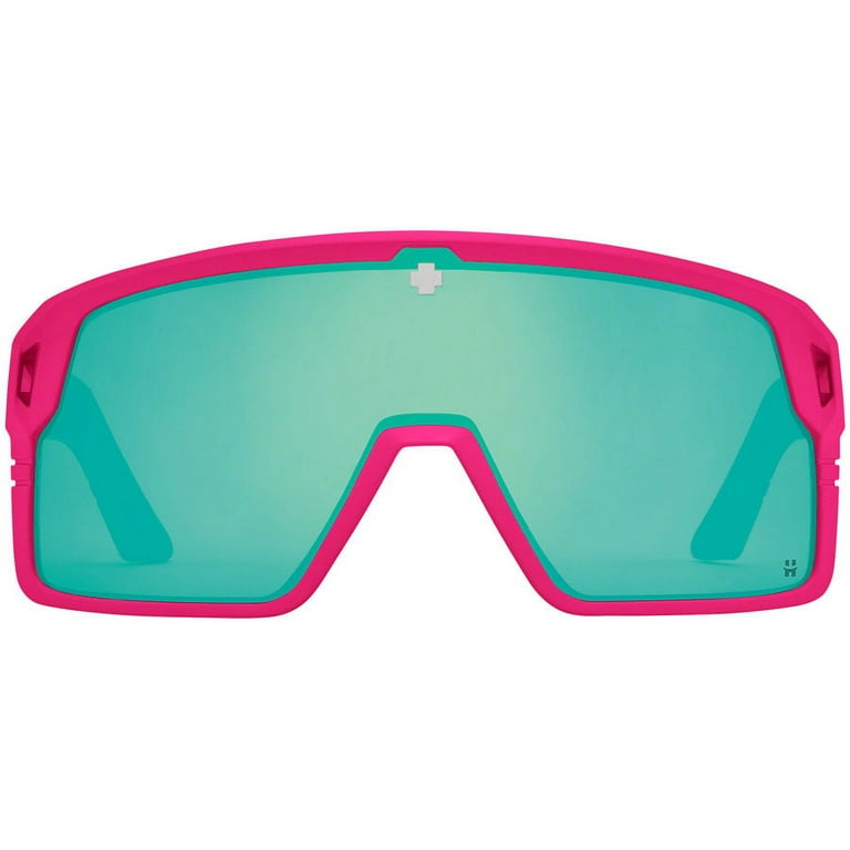 Spy Monolith Sunglasses (Mat Neon Pink / Bronze w Light Green Mirror)