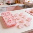 thumbnail image 5 of Heart Shaped Silicone Baking Mold, Ice Cube Tray for Cocktails, DIY Chocolate Mold, Soap Making Supplies, Candle Making Kit, Resin Molds, Jelly Ice Cube Trays for Baking Crafts Party Decor, 5 of 6