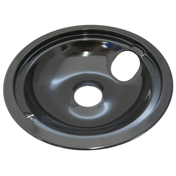 Large 8" Black Porcelain Drip Bowl Tray for General Electric, WB31T10015