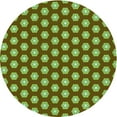 thumbnail image 1 of Ahgly Company Machine Washable Indoor Round Transitional Dark Bronze Brown Area Rugs, 4' Round, 1 of 7
