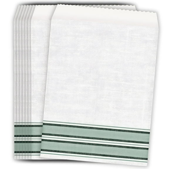 Unique 41057 Paper Treat Bags-Botanical Stripe Spring Party-Pack of 8