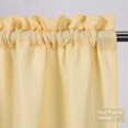 thumbnail image 2 of Lunsy Waffle Kitchen Tier Curtains Short Length Water Repellent Rod Pocket Half Window Covering Curtain for Bathroom Bedroom,yellow,30"x24"x2, 2 of 5