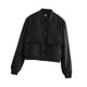 thumbnail image 2 of Chaqueta de Mujer Chaqueta Femenina Clásica con Bolsillos Botón a Presión Sólido Recortado Abrigo Informal Ropa de Mujer para Vacaciones Viajes Compra Negro Salvador Dali chaqueta de primavera para mujer, 2 of 8