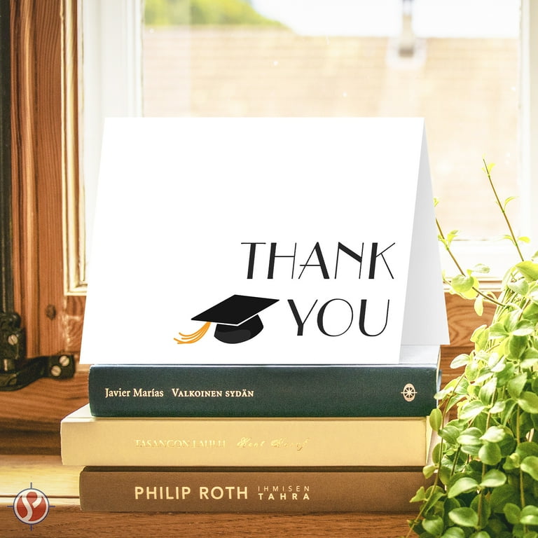 Class Of 2025 Graduation Thank You Cards - 25 Pack A2 Size Blank Cards With Envelopes
