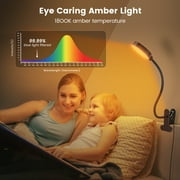 Glocusent Adjustable Flexible Eye Lamp, 36 LED Clip-on Reading Light for Desk, Bed Headboard & Computer