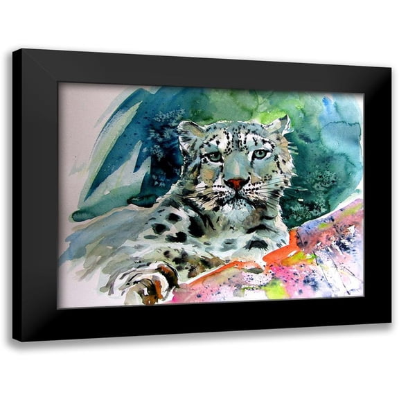 Kovacs, Anna Brigite 14x12 Black Modern Framed Museum Art Print Titled - Snow Leopard