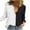 White, variant on Plus Size Shirts for Women Casual Lapel Neck Long Sleeve Button up Blouses Loose Color Block Tops