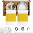 thumbnail image 6 of Yellow Geometric Kitchen Towels Set of 3, Modern Striped Abstract Art Aesthetics Soft Microfiber Dish Towels, Absorbent Quick-Dry Washable Dishcloths for Kitchen Cleaning, Drying Dishes, 18x28 Inches, 6 of 9