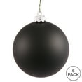 thumbnail image 3 of Vickerman 4" Black Matte Ball Ornament, 6 per Bag, 3 of 5