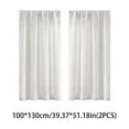 thumbnail image 3 of Surpdew Linen Short Curtains for Small Window 36 Inch Length 2 Panels Set for Bedroom Living Room Bathroomt Cabinet Basement, Light Filtering Textured Short Kitchen Curtains Over Sink, 3 of 6