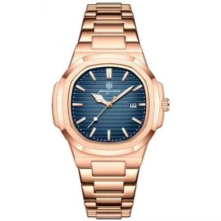 Men Watch Waterproof Stainless Steel Watch for Men Analog Fashion Watch Easy Read Men Dress Watch Luminous Watch Quartz Watch