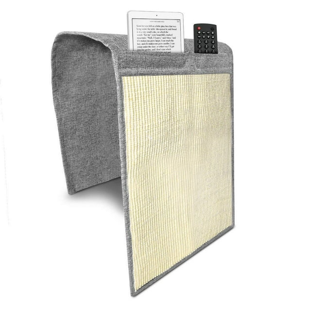 Rascador para Gatos con Organizador - Protector de sofá con Bolsillos contra arañazos Gato Perro - Afilador de uñas de sisal marrón Claro