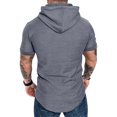 thumbnail image 3 of Sudadera con capucha para hombre Sudadera con capucha de algodón Sudadera con capucha de ocio que absorbe el sudor Sudadera con capucha, gris, M Monstrate AP000762-05, 3 of 7