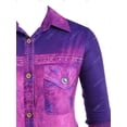 thumbnail image 3 of Camisa de Manga Larga con Estampado 3D Ombre Rosegal  Blusas Tallas Grandes, 3 of 5