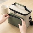 thumbnail image 4 of Large Insulated Lunch Bag for Adults Beige Lunch Box with Shoulder Strap Women's Lunch Bag for Work Durable Canvas Insulated Cooler Bag, 4 of 6