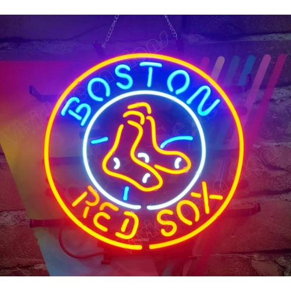 Queen Sense 12"x12" Custom For Bostons Sports League Red Sox Neon Sign Wall Decor Handmade Beer Pub Bar Man Cave Artwork Party Gift Neon Light W114BRSL