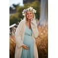 thumbnail image 4 of Oudiya 3 in 1 Labor/Delivery/Hospital Gown Maternity Dress Nursing Nightgown Sleepwear for Breastfeeding, 4 of 6