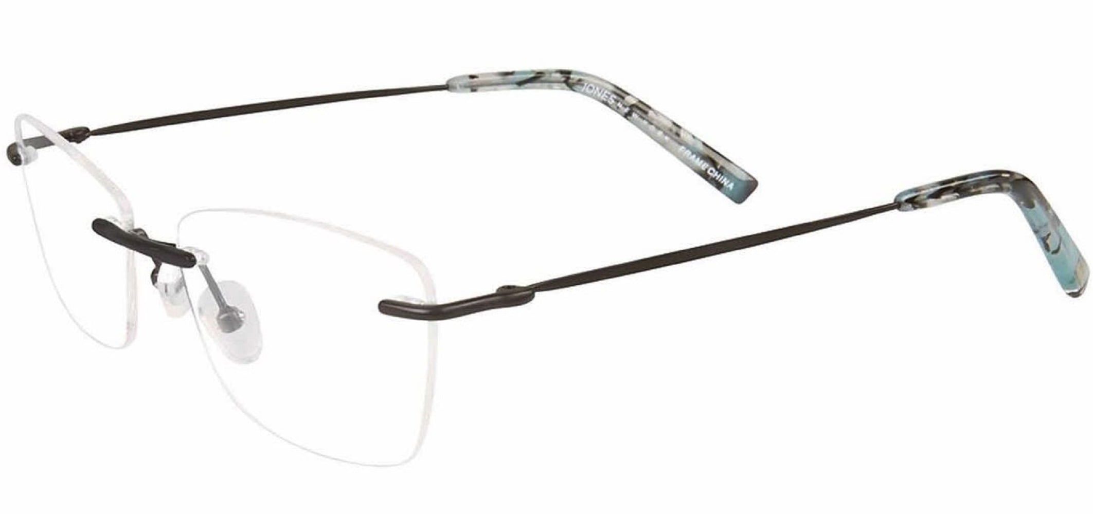 Naturally Rimless Mens Eyeglasses Frame Rimless Metal Black 54 17 145