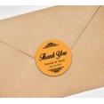 thumbnail image 2 of Darling Souvenir Round 45 Pcs Swirl Border Thank You Stickers Personalized Bride Groom Names And Date Envelope Seals-Pale Orange, 2 of 3