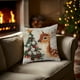 thumbnail image 4 of Fundas de almohada navideñas de 45 x 45 cm | Fundas de almohada decorativas festivas con tela de algodón suave y cremallera oculta para sofá, dormitorio, decoración del hogar, 4 of 5