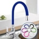 thumbnail image 4 of Grifo para fregadero de cocina gel de sílice cualquier dirección girando fría y caliente duradera batidora de agua herramientas de limpieza de equipos púrpura Inevent HA012466-03B, 4 of 7