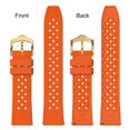 thumbnail image 4 of Fluororubber Watch Band,20mm Quick Release Watch Strap for Men and Women,Orange with Gold Buckle, 4 of 7