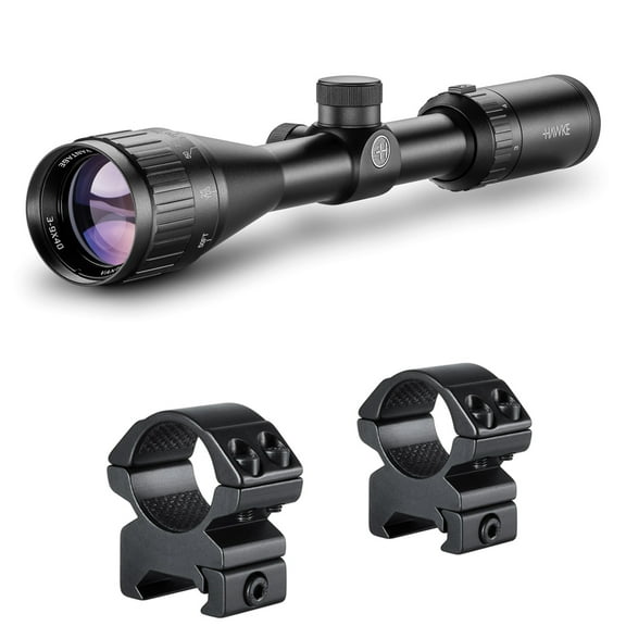 HAWKE Vantage 3-9x40 AO Mil-Dot Riflescope with Match Mount 1in Medium Weaver Scope Rings (14123 22113)