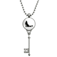 thumbnail image 1 of Caliente mujer hermosa lado silueta Colgante Collar Vintage Llavero Plata Joyas Unbranded  M, 1 of 3
