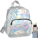 thumbnail image 1 of Elegante mochila holográfica Hologram School Shoulder Bag Satchel para niñas (gris), 1 of 5