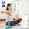 thumbnail image 5 of Báscula corporal digital Trainr Trnr-BDYSCLE-BLK, báscula esencial para el hogar, accesorio de baño duradero, compatible con sistemas operativos Apple y Android, equipo de entrenamiento y fitness., 5 of 5