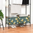 thumbnail image 3 of Yayeee Foldable Storage Basket for Shelves with Handles Set of 2 Waterproof Cloth Bins, Yellow Lemons, 3 of 7