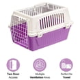 thumbnail image 3 of Ferplast Atlas Open 19 In Easy Assembly Travel Carrier, White & Purple, 3 of 6