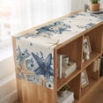 thumbnail image 6 of Table Runners 60 Inches Long Dress Scarves, Blue Starfish Coastal Farmhouse Kitchen/Dining Table Runner, Small Coffee Tablerunners, Eucalyptus Summer Nautical Shell Rustic 13x60 Inch, 6 of 9