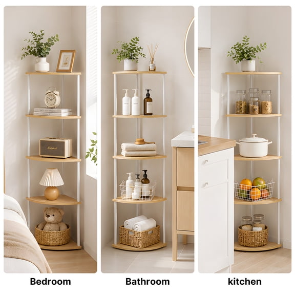 5-Tier White Storage Shelf