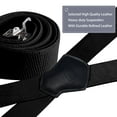 thumbnail image 5 of BIGLUFU Men's Suspenders, with Heavy Duty Clip Wide x-Back for Work Adjustable Suspenders，Valentine's Day and Father's Day Gifts （Black）, 5 of 8